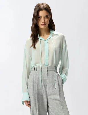 Blusa Pinko manga larga para mujer