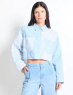 Blusa Hugo Blue manga larga para mujer