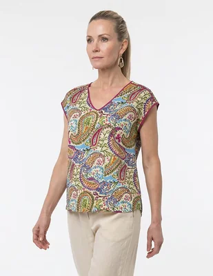 Blusa Lieb manga corta para mujer