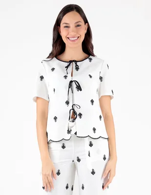 Blusa Trinity manga corta para mujer