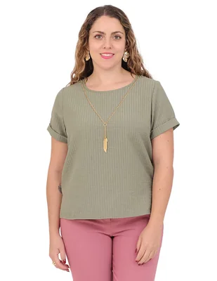 Blusa Duplan Petite manga corta para mujer