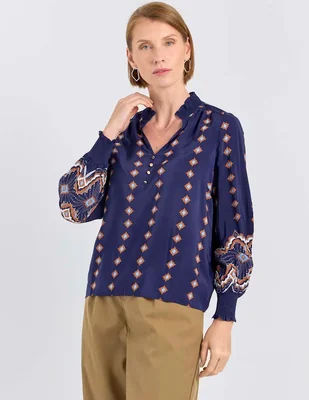 Blusa Talbots manga larga para mujer