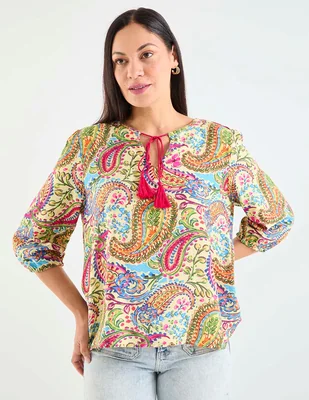 Blusa Lieb manga 3/4 para mujer