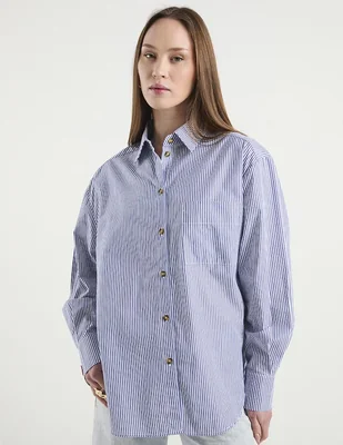 Camisa Sanctuary de algodón manga larga para mujer