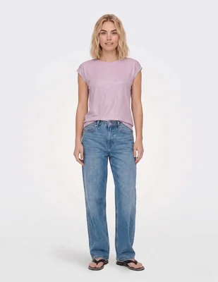Blusa Pieces manga corta para mujer