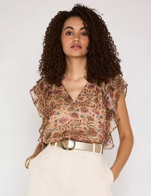 Blusa Maison 123 manga corta para mujer