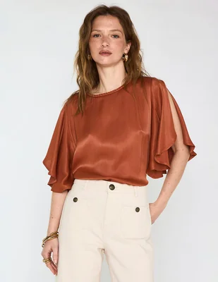 Blusa Maison 123 manga al codo para mujer