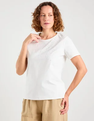 Playera damaia atelier manga corta para mujer