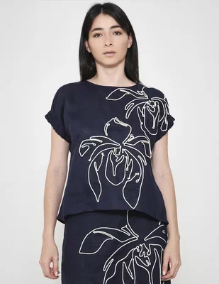 Blusa Padova manga corta para mujer