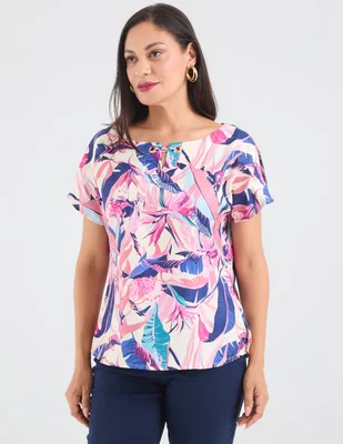 Blusa delirium manga corta para mujer
