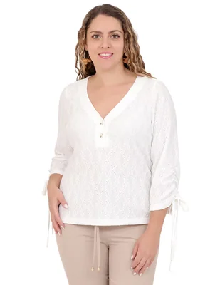 Blusa Duplan Petite manga 3/4 para mujer