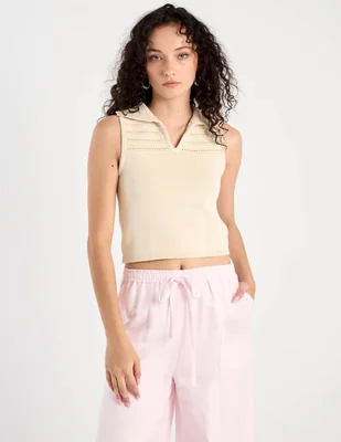 Top French Connection cuello solapa escote V tirante ancho