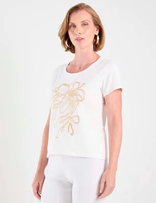 Blusa damaia atelier manga corta para mujer