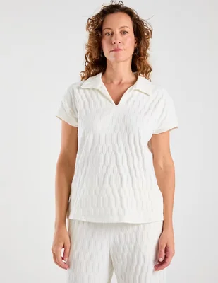 Blusa Damaia Atelier manga corta para mujer