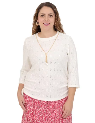 Blusa Duplan Petite manga 3/4 para mujer