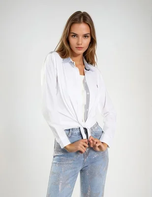 Blusa camisera Muletta manga larga para mujer
