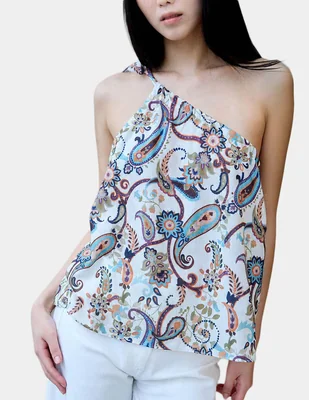 Top Renatta&Go cuello asimétrico tirante delgado