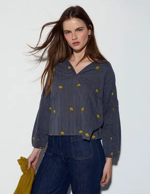 Blusa Renatta&Go manga larga para mujer