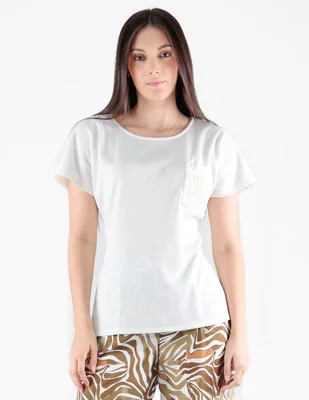 Blusa trinity manga corta para mujer