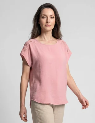 Blusa manga corta Loren's para mujer