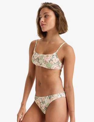 Bikini Roxy estampado floral a la cintura para mujer