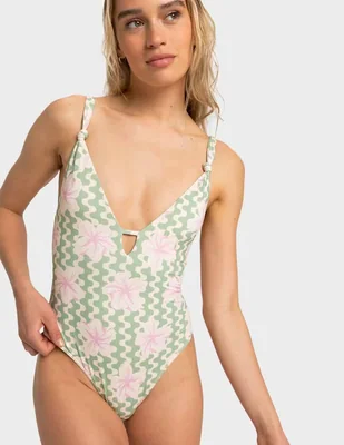 Traje de baño completo Roxy estampado floral para mujer