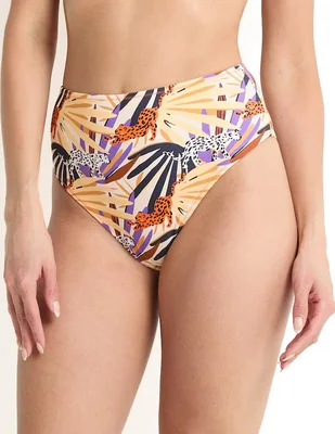 Bikini Map estampado a la cintura para mujer