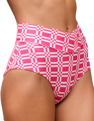 Hipster Aerie estampado a cuadros a la cintura para mujer