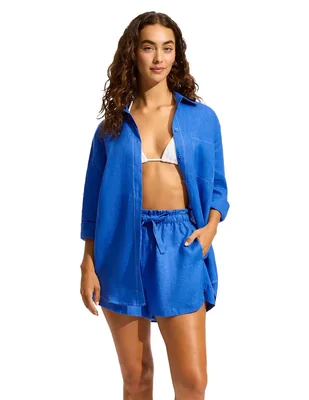 Salida de playa blusa Seafolly para mujer
