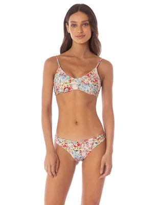 Top bikini Maaji estampado floral con copas removibles para mujer