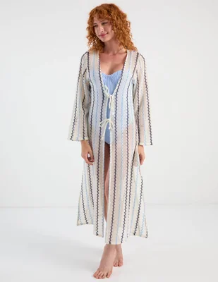 Salida de playa kimono palmacea para mujer