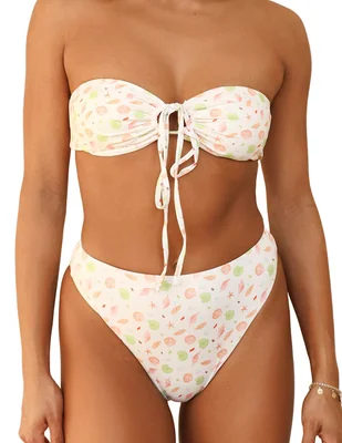 Bikini Dippin Daisy's estampado a la cintura para mujer
