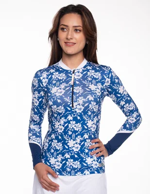 Wetshirt Sunskin estampado floral para mujer