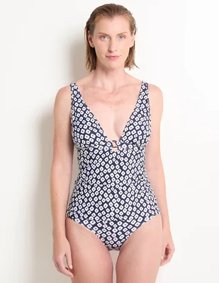 Top bikini Anne Cole estampado con copas removibles para mujer