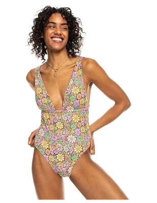 Traje de baño completo Roxy estampado floral para mujer