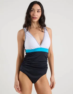 Traje de baño completo michael david estampado para mujer