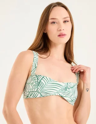 Top bikini Palmacea estampado floral con copa para mujer