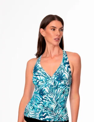 Top bikini Jantzen con copas removibles para mujer