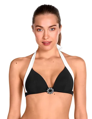 Top bikini Dolores Cortés con copas push up para mujer