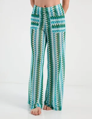 Salida de playa pantalón palmacea para mujer