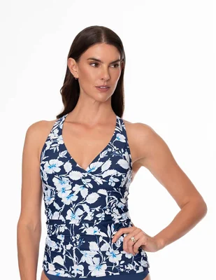 Tankini jantzen estampado gráfico con copas removibles para mujer