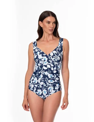 Traje de baño completo jantzen estampado floral para mujer