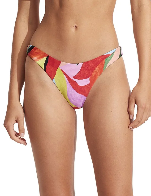 Bikini Seafolly floral a la cadera para mujer