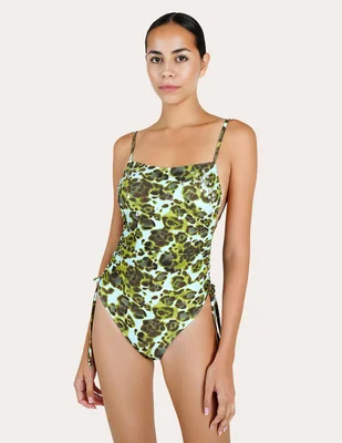 Traje de baño completo zingara estampado animal print para mujer