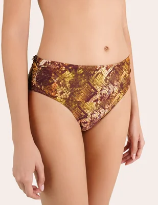 Bikini zingara estampado macroprint a la cintura para mujer