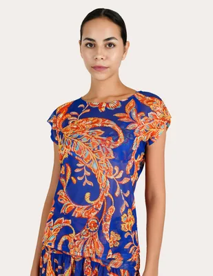 Blusa Zingara manga corta para mujer