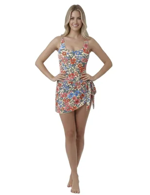 Traje de baño completo Marinity estampado floral para mujer
