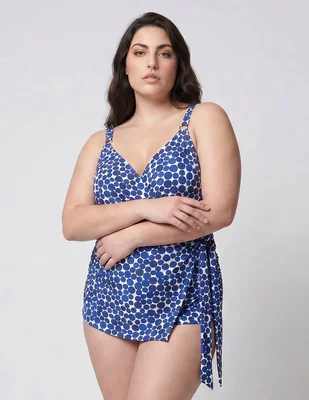 Top bikini Anne Cole estampado con lunares copas removibles para mujer