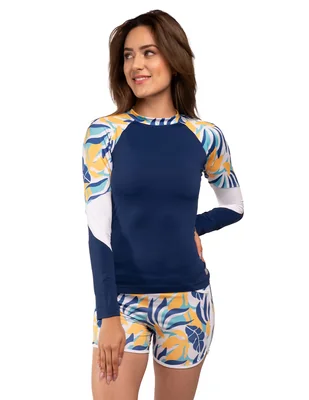 Wetshirt Sunskin estampado floral para mujer