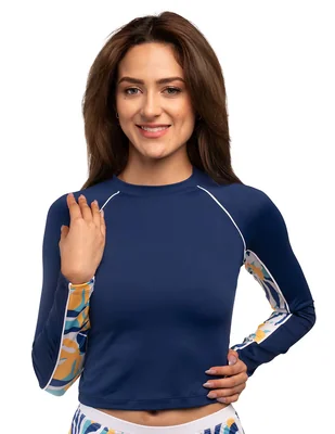 Wetshirt Sunskin estampado floral para mujer